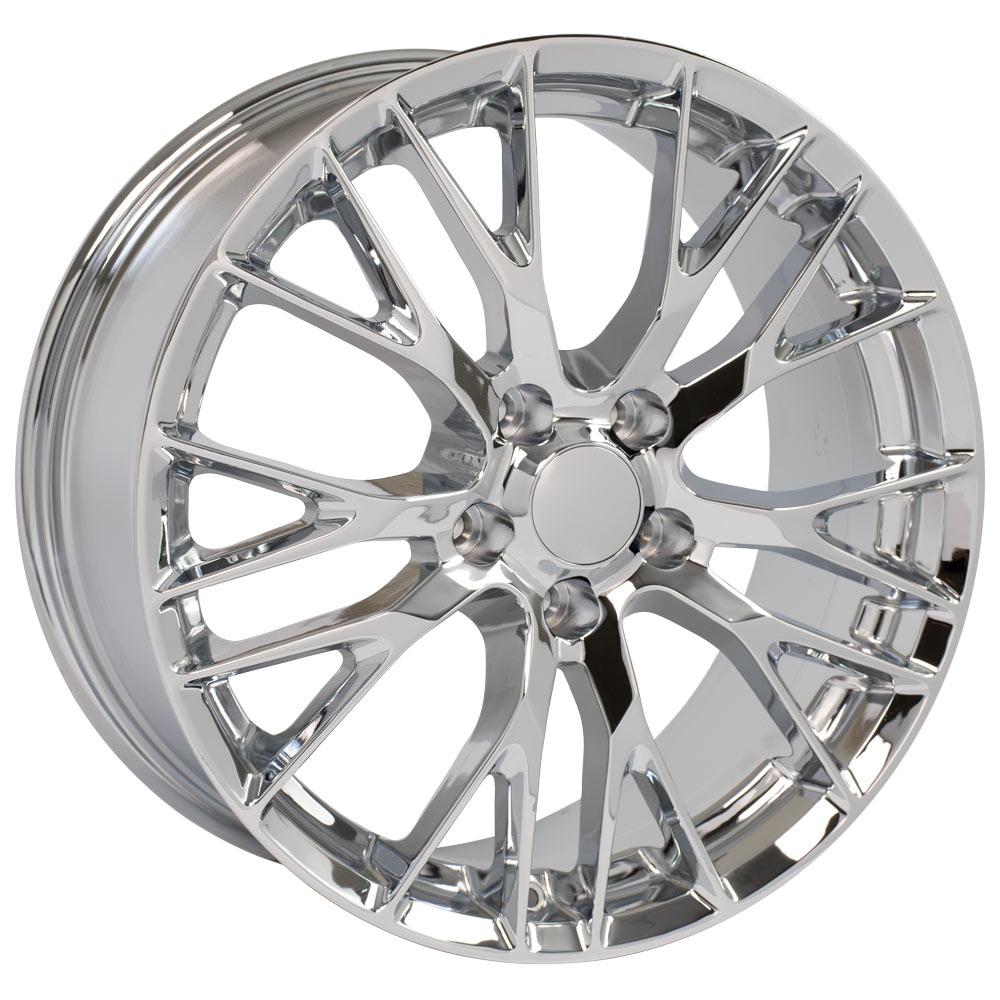 OE Wheels CV22C 20x10 5x120.65 79et Chrome Wheel - View 3