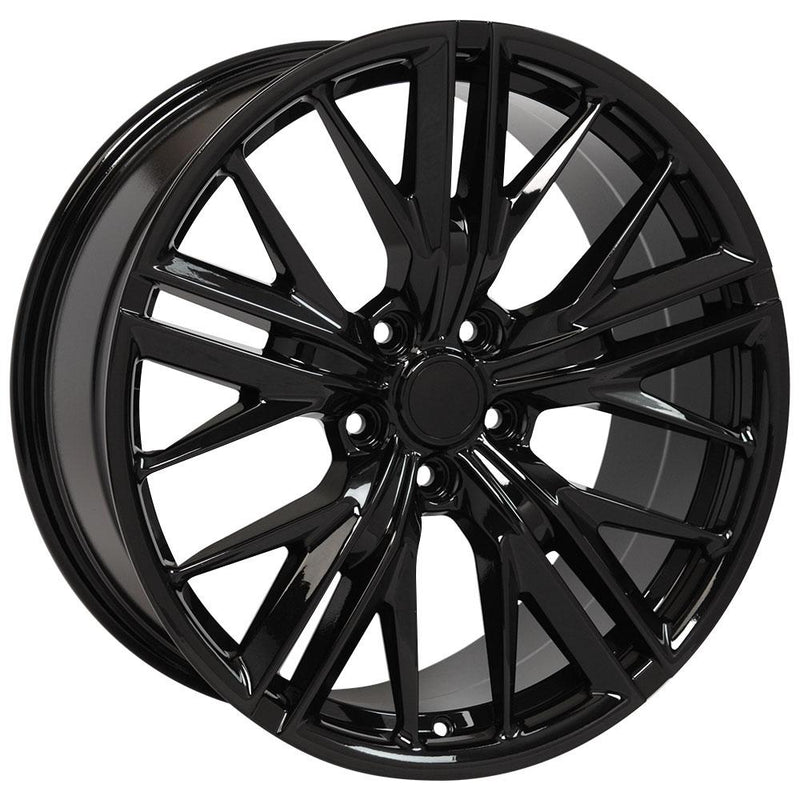 OE Wheels CV25 20x8.5 5x120 35et Gloss Black Wheel - View 3