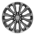 OE Wheels CV30 22x9 6x139.7 28et Gloss Gunmetal Machined Wheel - View 2