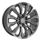 OE Wheels CV30 22x9 6x139.7 28et Gloss Gunmetal Machined Wheel - View 3