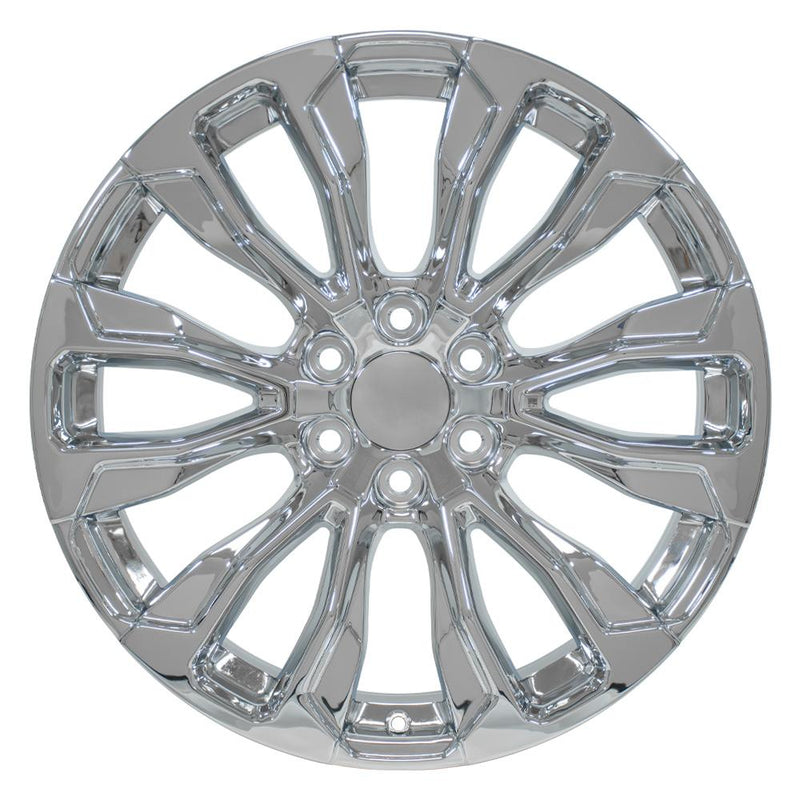 OE Wheels CV30 22x9 6x139.7 28et Chrome Wheel SS: 9512651 - View 2