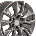 OE Wheels CV32 20x9 6x139.7 28et Gloss Gunmetal Machined Wheel