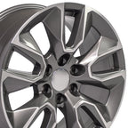 OE Wheels CV32 20x9 6x139.7 28et Gloss Gunmetal Machined Wheel