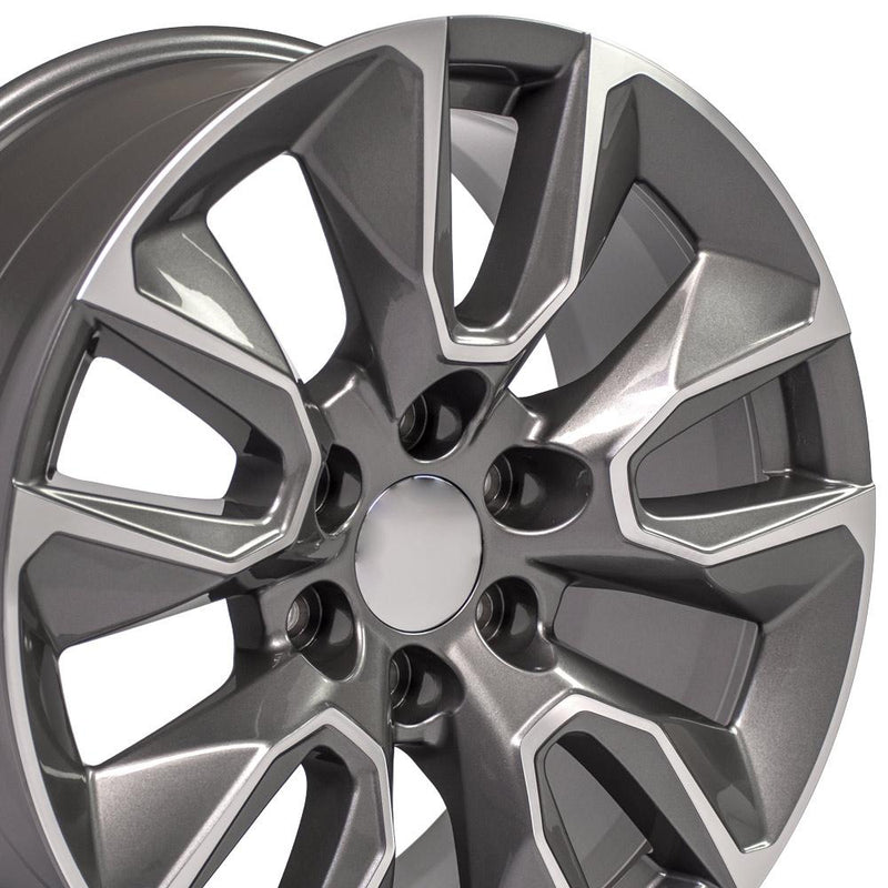 OE Wheels CV32 20x9 6x139.7 28et Gloss Gunmetal Machined Wheel