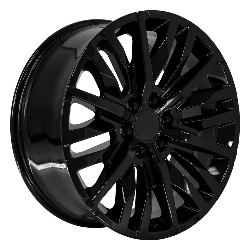OE Wheels CV33 22x9 6x139.7 28et Gloss Black Wheel - View 3