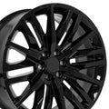 OE Wheels CV33 24x10 6x139.7 28et Gloss Black Wheel