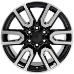 OE Wheels CV36 20x9 6x139.7 28et Gloss Black Machined Wheel - View 2