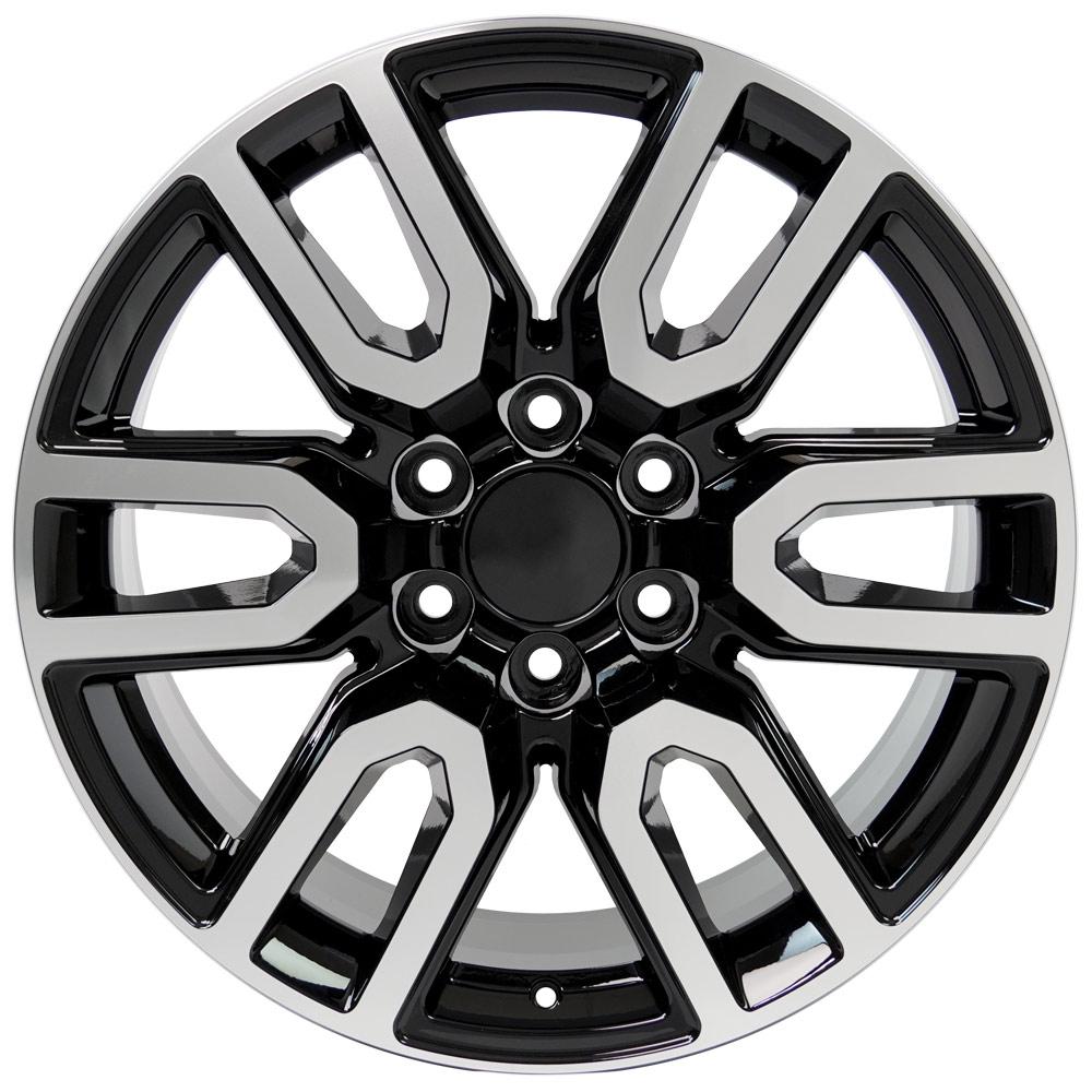 OE Wheels CV36 20x9 6x139.7 28et Gloss Black Machined Wheel - View 2