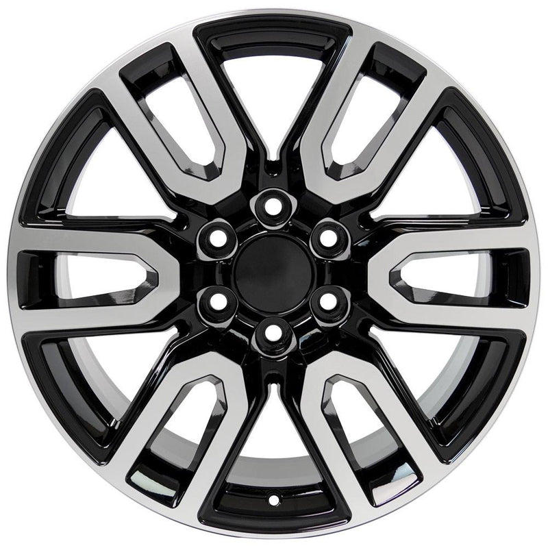 OE Wheels CV36 20x9 6x139.7 28et Gloss Black Machined Wheel - View 2