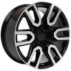 OE Wheels CV36 20x9 6x139.7 28et Gloss Black Machined Wheel - View 3