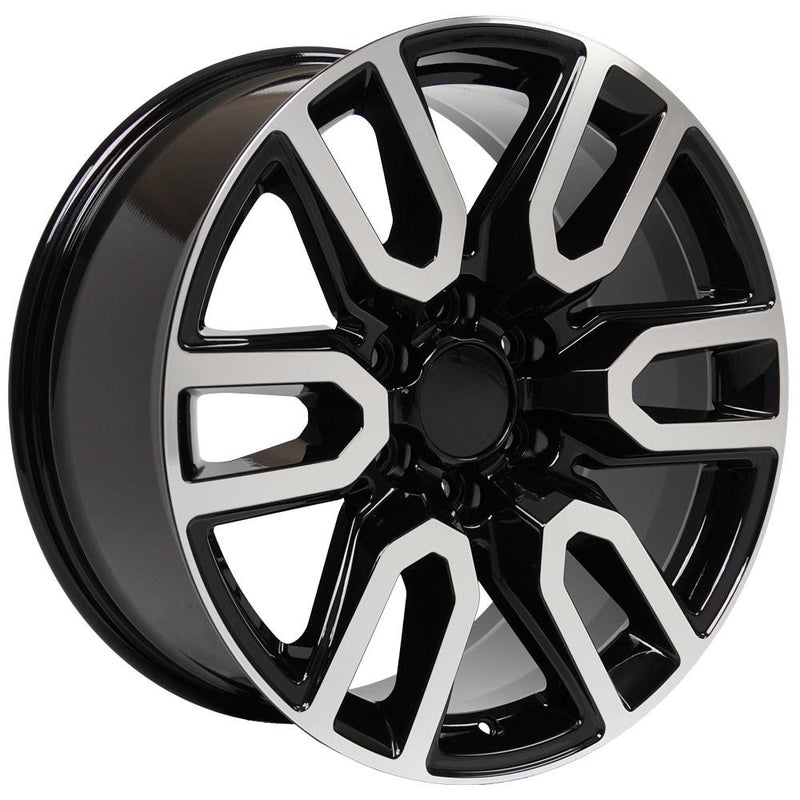 OE Wheels CV36 20x9 6x139.7 28et Gloss Black Machined Wheel - View 3