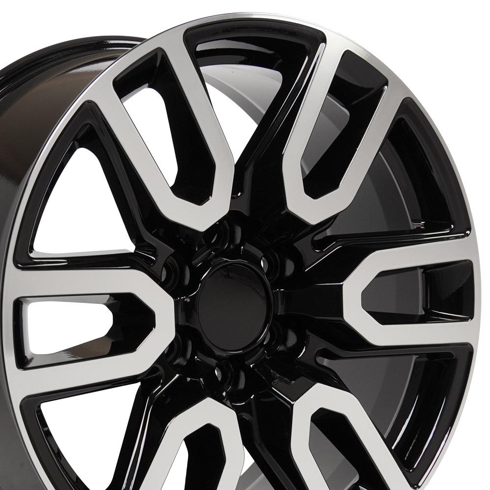 OE Wheels CV36 20x9 6x139.7 28et Gloss Black Machined Wheel