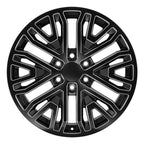 OE Wheels CV37 20x9 6x139.7 28et Satin Black with Milled Edge Wheel - View 2