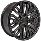 OE Wheels CV37 22x9 6x139.7 28et Satin Black with Milled Edge Wheel - View 3