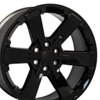 OE Wheels CV41B 22x9 6x139.7 24et Gloss Black Wheel