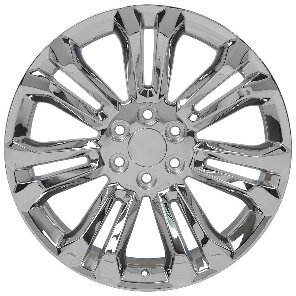 OE Wheels CV43B 22x9 6x139.7 24et Chrome Wheel - View 2