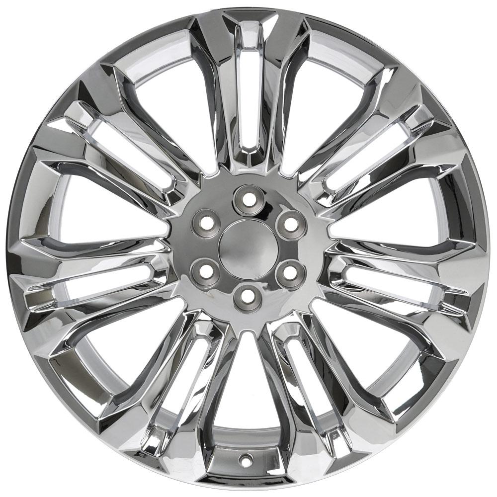 OE Wheels CV43B 24x10 6x139.7 24et Chrome Wheel - View 2