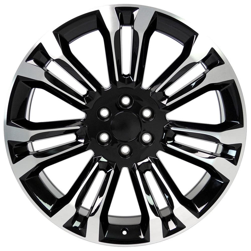 OE Wheels CV43B 24x10 6x139.7 24et Gloss Black Machined Wheel - View 2