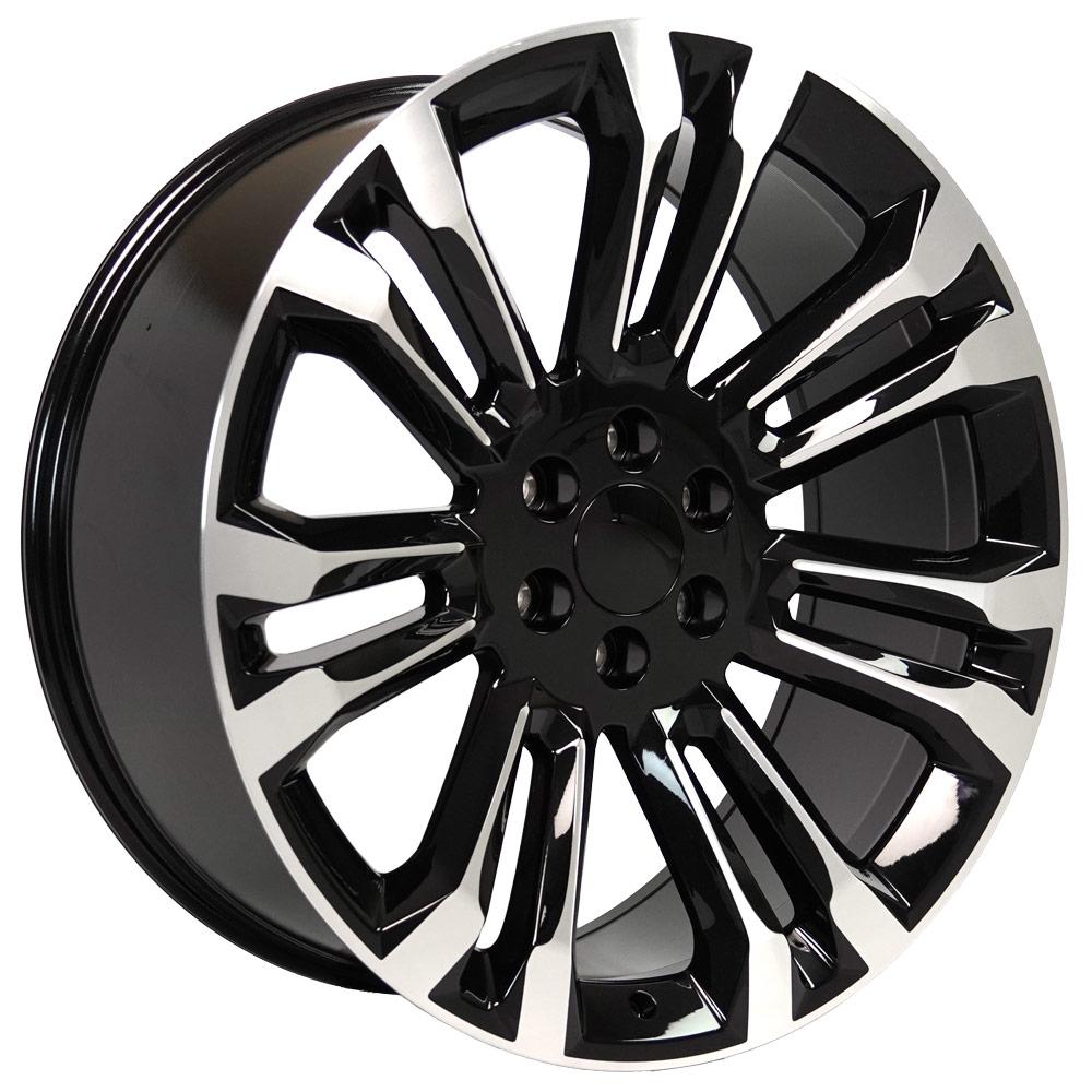 OE Wheels CV43B 24x10 6x139.7 24et Gloss Black Machined Wheel - View 3