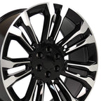 OE Wheels CV43B 24x10 6x139.7 24et Gloss Black Machined Wheel