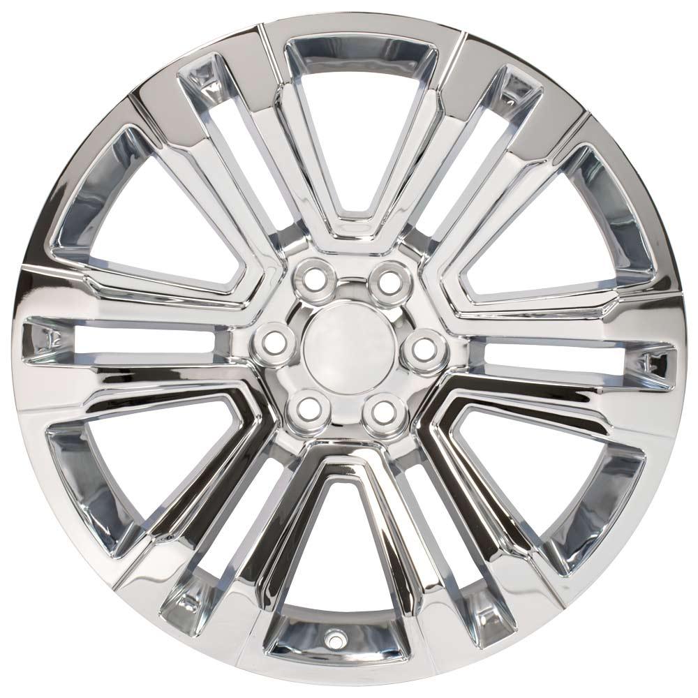 OE Wheels CV44 22x9 6x139.7 24et Chrome Wheel SS: 9507897 - View 2