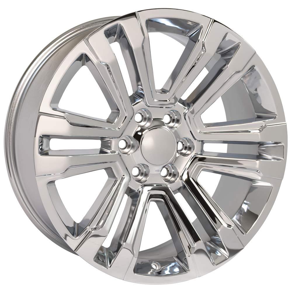 OE Wheels CV44 22x9 6x139.7 24et Chrome Wheel SS: 9507897 - View 3