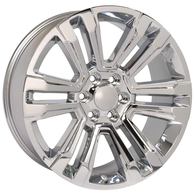 OE Wheels CV44 22x9 6x139.7 24et Chrome Wheel SS: 9507897 - View 3