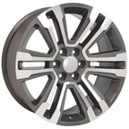 OE Wheels CV44 22x9 6x139.7 24et Gloss Gunmetal Machined Wheel - View 3
