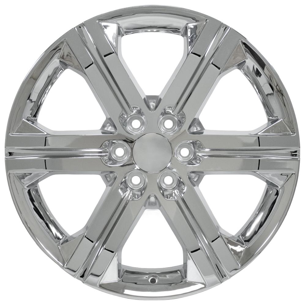 OE Wheels CV60 22x9 6x139.7 24et Chrome Wheel SS: 9513493 - View 2