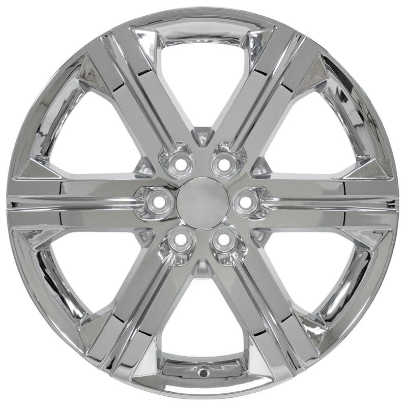 OE Wheels CV60 22x9 6x139.7 24et Chrome Wheel SS: 9513493 - View 2