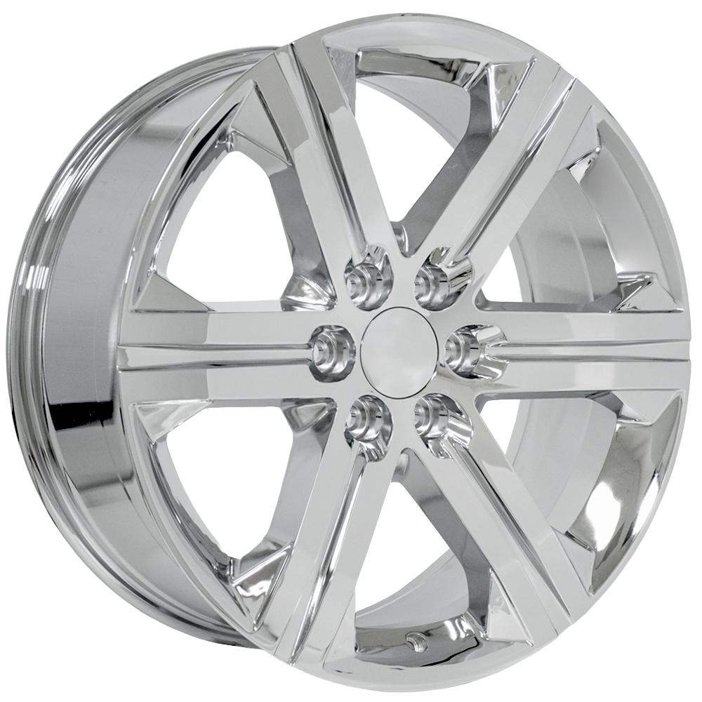 OE Wheels CV60 22x9 6x139.7 24et Chrome Wheel SS: 9513493 - View 3