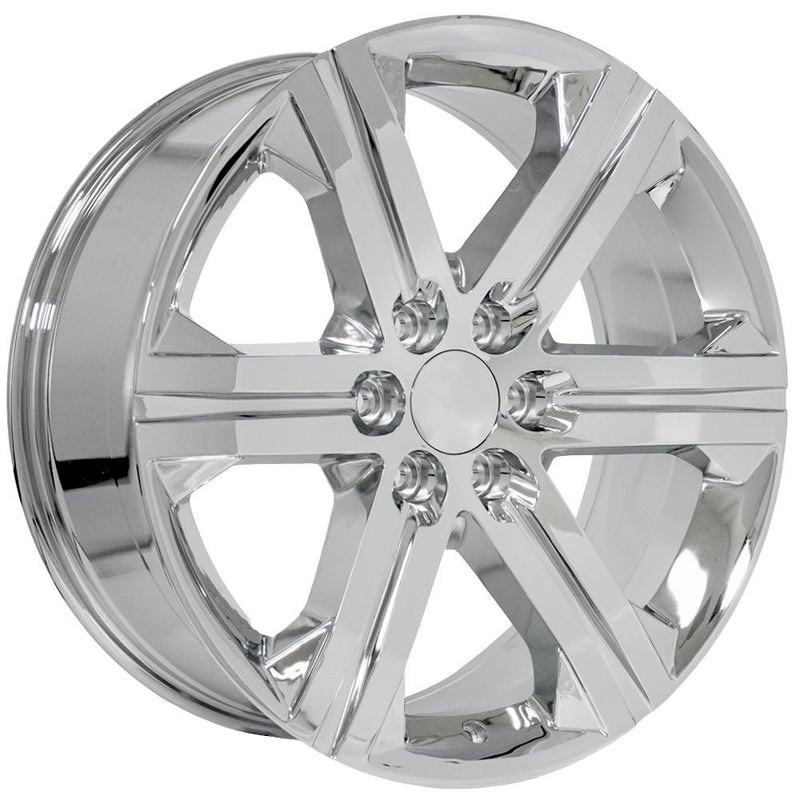 OE Wheels CV60 22x9 6x139.7 24et Chrome Wheel SS: 9513493 - View 3