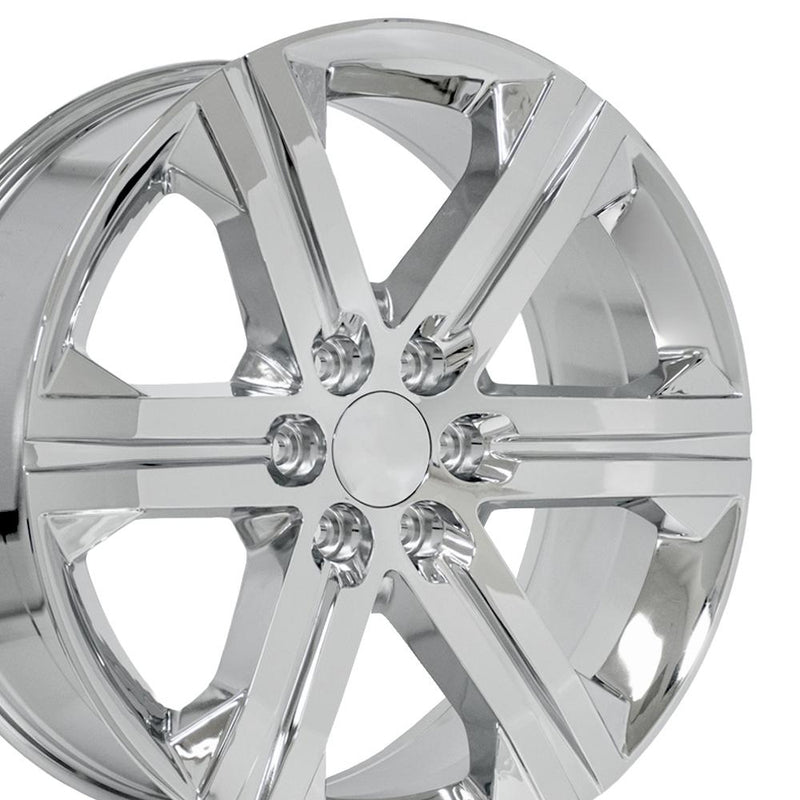 OE Wheels CV60 22x9 6x139.7 24et Chrome Wheel SS: 9513493