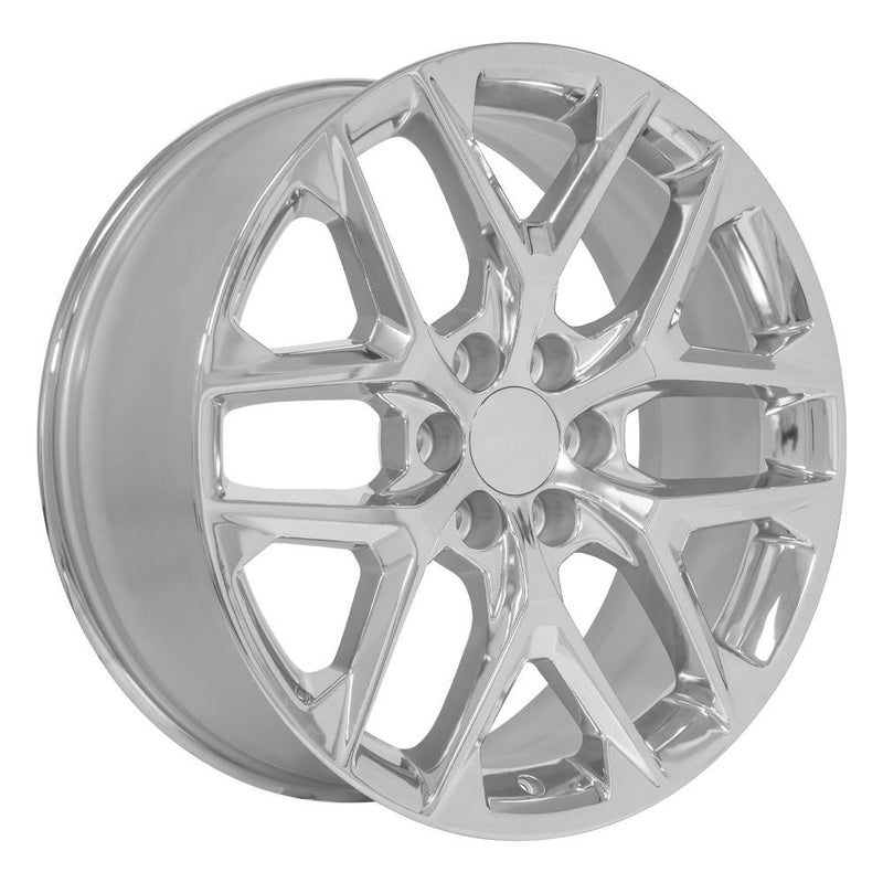 OE Wheels CV62 22x9 6x139.7 28et Chrome Wheel SS: 9511619 - View 3