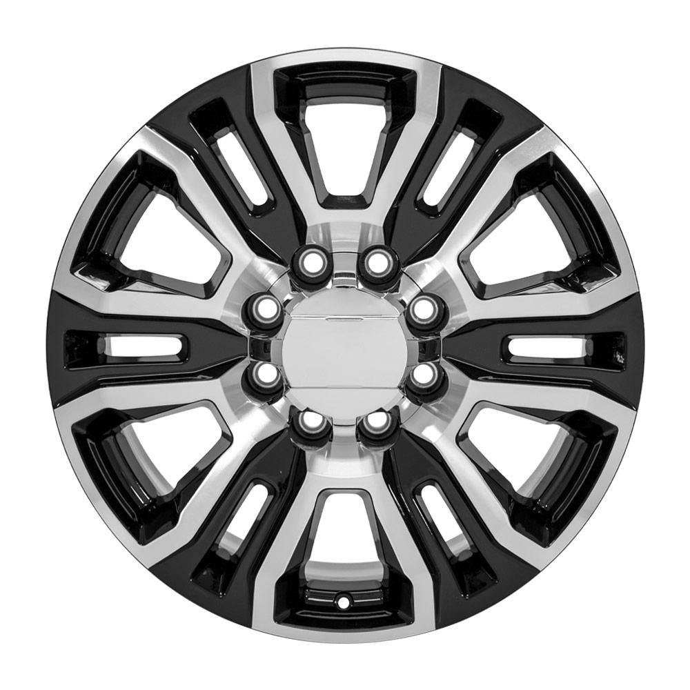 OE Wheels CV70A 20x8.5 8x165.1 12et Gloss Black Machined Wheel - View 2