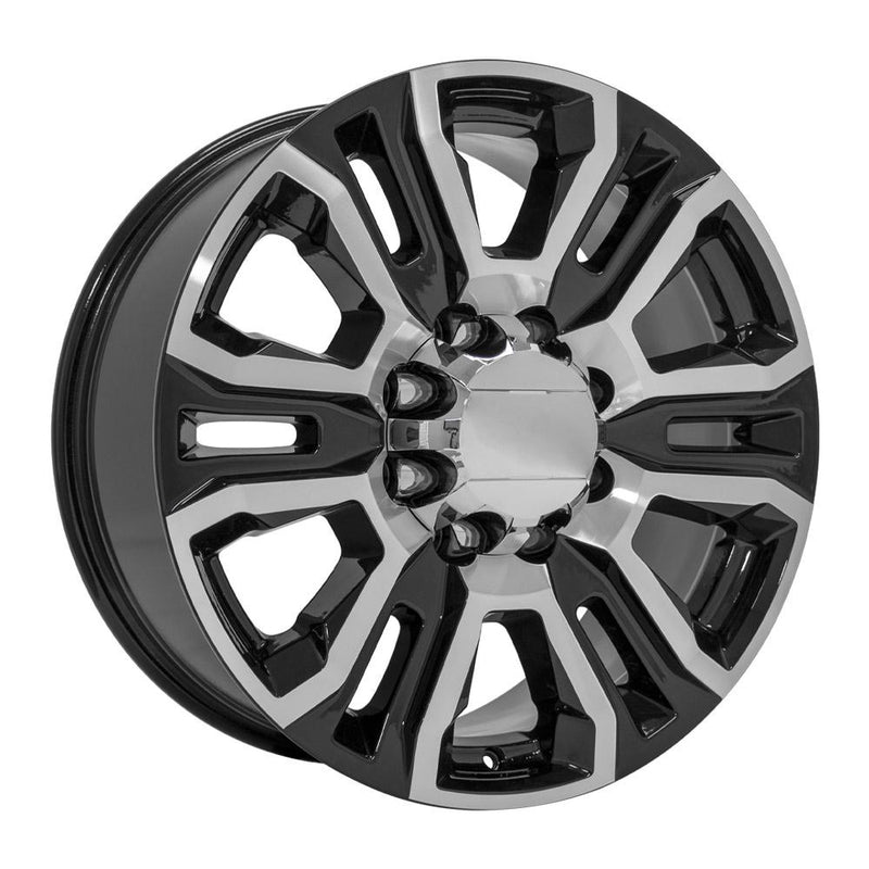 OE Wheels CV70A 20x8.5 8x165.1 12et Gloss Black Machined Wheel - View 3
