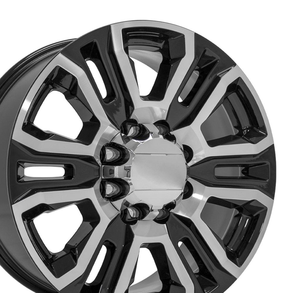 OE Wheels CV70B 20x8.5 8x180 47et Gloss Black Machined Wheel