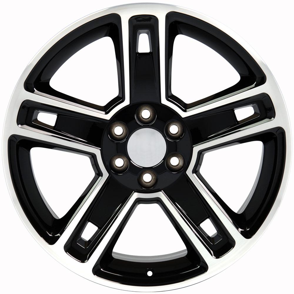 OE Wheels CV74B 22x9 6x139.7 24et Gloss Black Machined Wheel SS: 9507618 - View 2