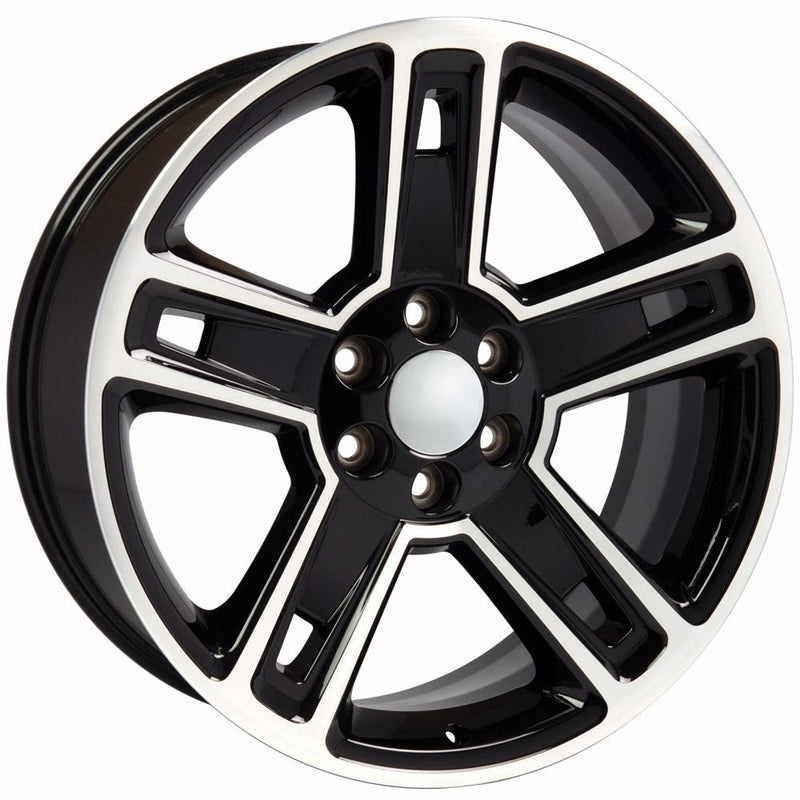 OE Wheels CV74B 22x9 6x139.7 24et Gloss Black Machined Wheel SS: 9507618 - View 3