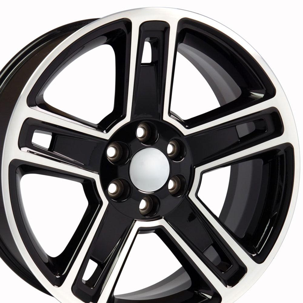 OE Wheels CV74B 22x9 6x139.7 24et Gloss Black Machined Wheel SS: 9507618