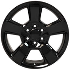 OE Wheels CV76 20x9 6x139.7 27et Gloss Black Wheel - View 2