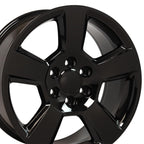 OE Wheels CV76 20x9 6x139.7 27et Gloss Black Wheel