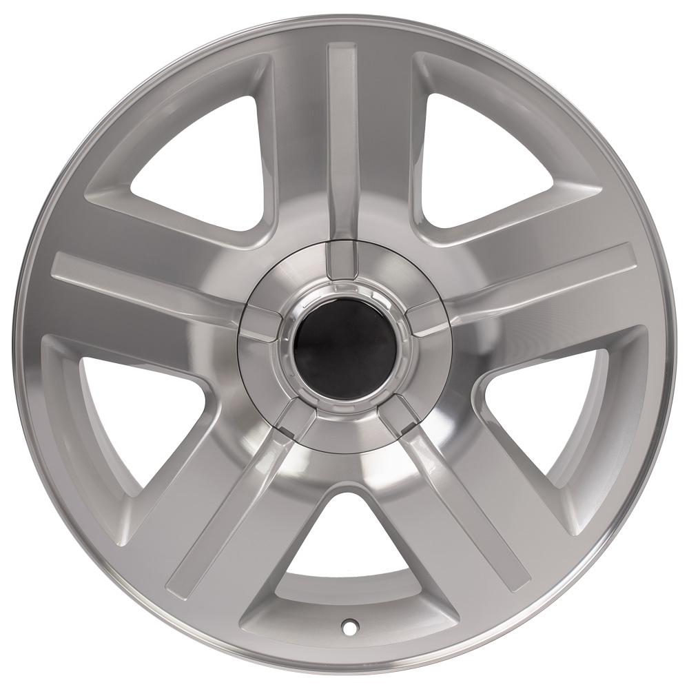 OE Wheels CV84 22x9 6x139.7 31et Gloss Silver Machined Wheel - View 2