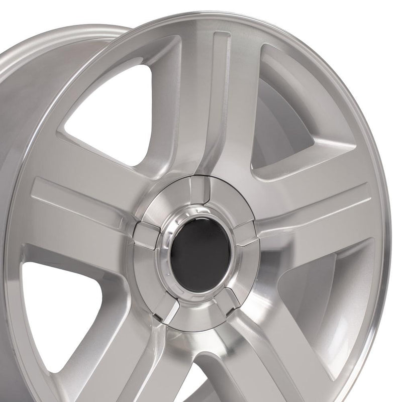 OE Wheels CV84 22x9 6x139.7 31et Gloss Silver Machined Wheel
