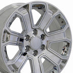 OE Wheels CV93B 22x9 6x139.7 24et Chrome with Chrome Insert Wheel