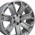 OE Wheels CV93B 22x9 6x139.7 31et Gloss Hyper Black with Chrome Insert Wheel
