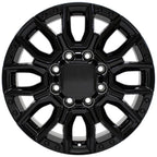 OE Wheels CV97A 20x8.5 8x165.1 12et Gloss Black Wheel - View 2