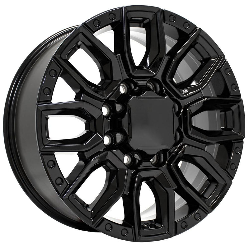 OE Wheels CV97A 20x8.5 8x165.1 12et Gloss Black Wheel - View 3