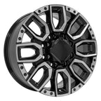 OE Wheels CV97A 20x8.5 8x165.1 12et Gloss Black with Milled Edge Wheel - View 3