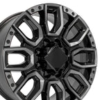 OE Wheels CV97B 20x8.5 8x180 47et Gloss Black with Milled Edge with Tinted Clear Wheel